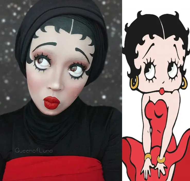 betty boop hijab cosplay by queen of luna