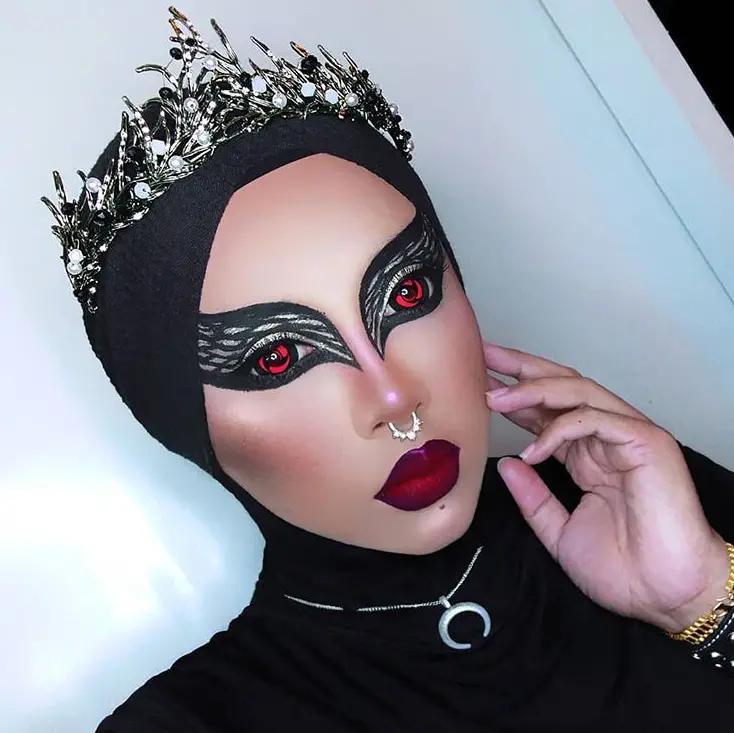 black swan hijab cosplay by queen of luna