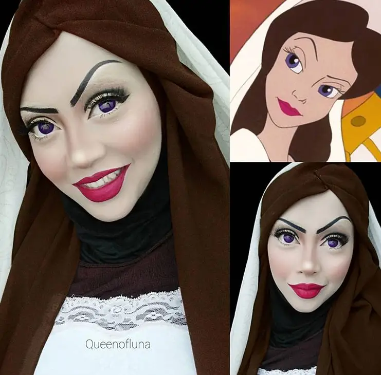 vanessa from the little mermaid hijab cosplay by queen of luna