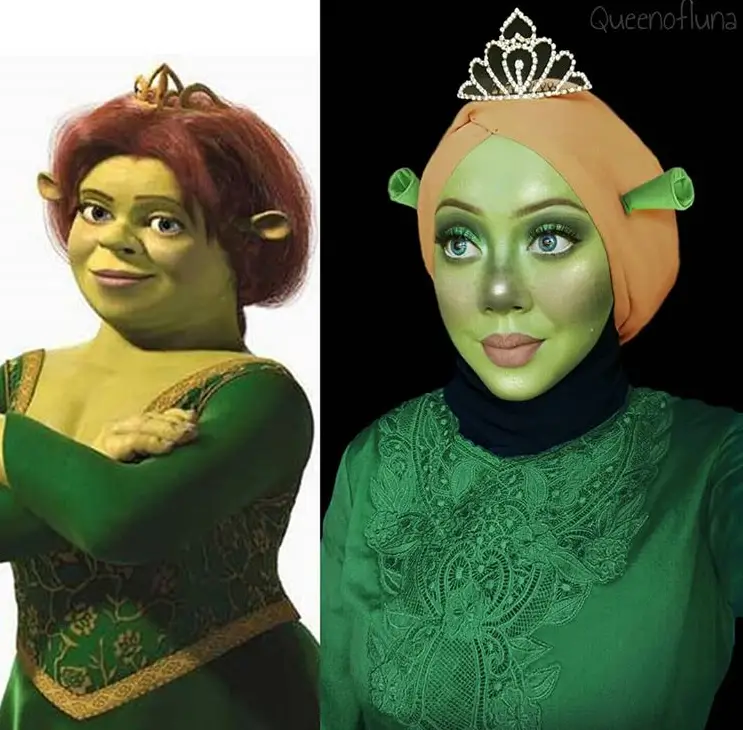 princess fiona hijab cosplay by queen of luna