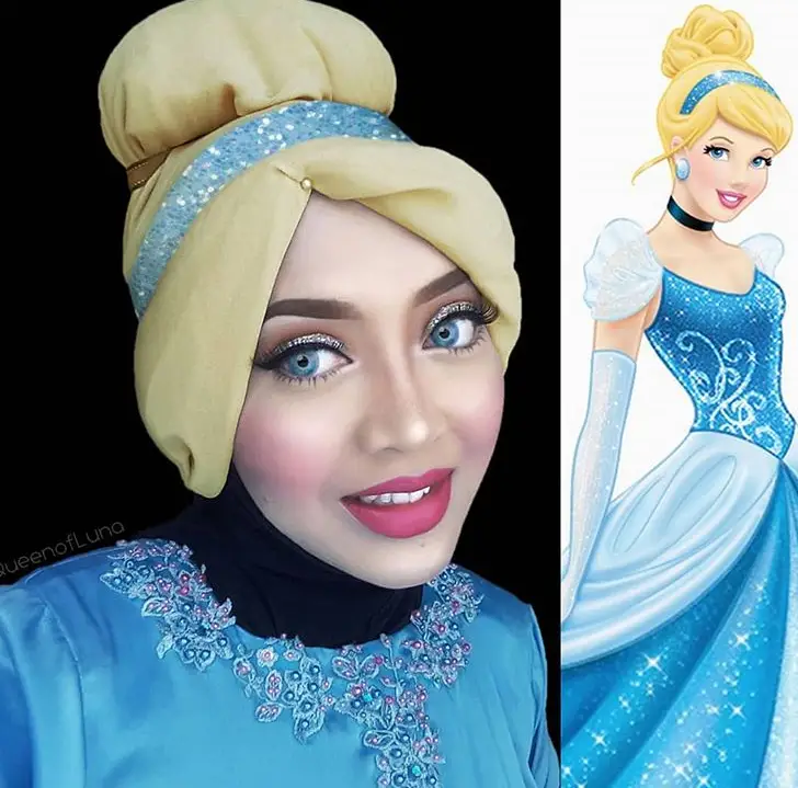 cinderella hijab cosplay by queen of luna