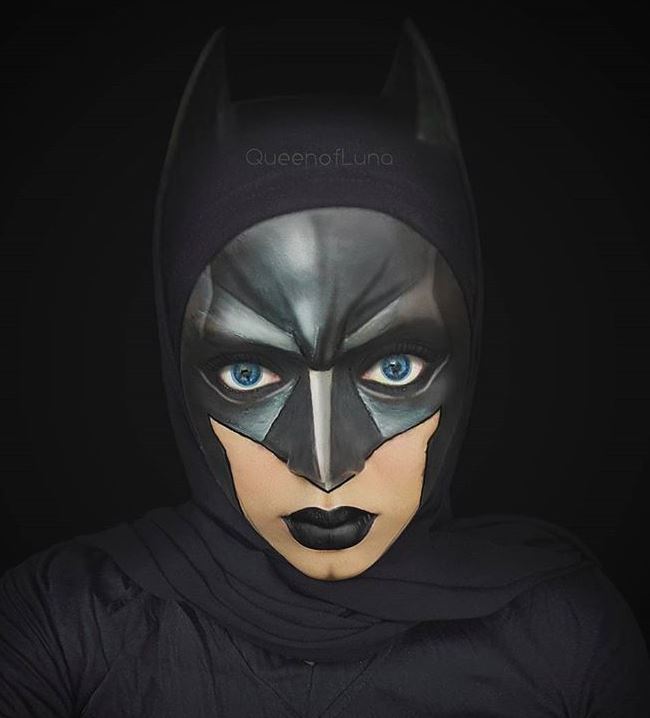 batman cosplay by hijab cosplayer queen of luna